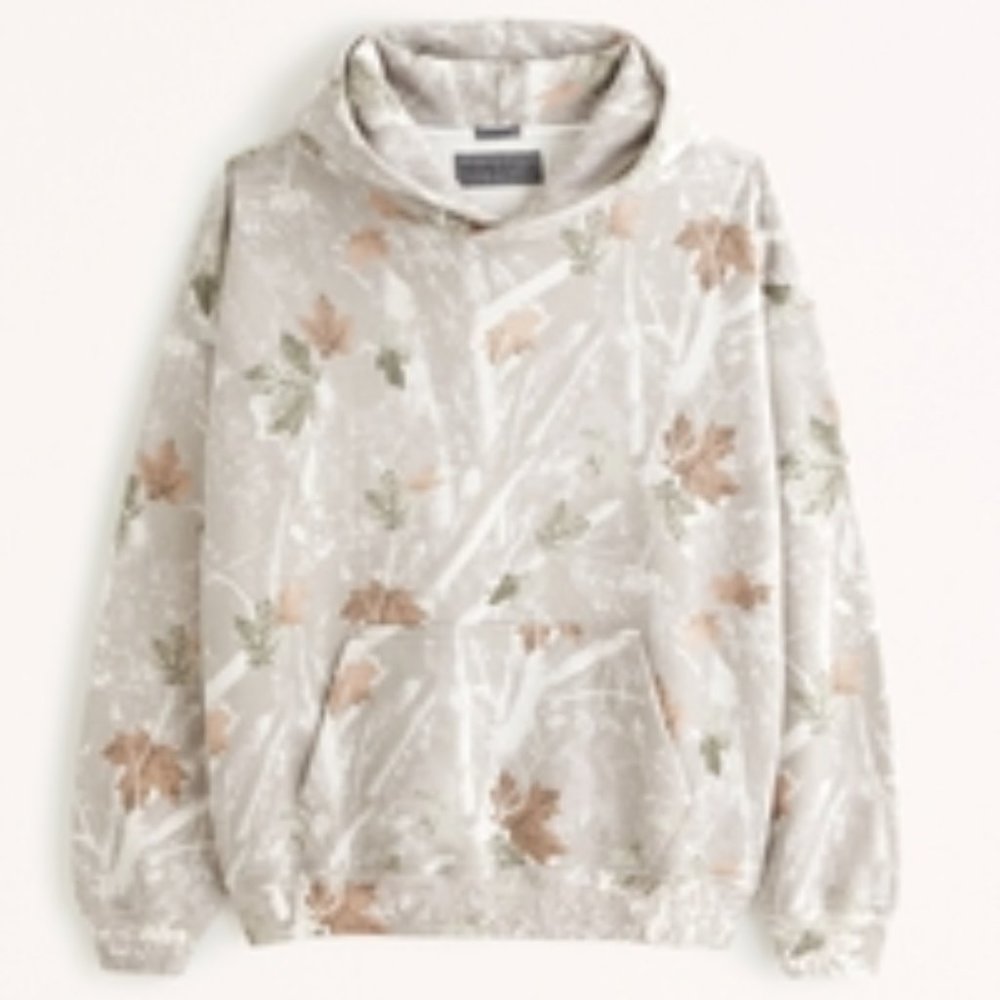 Abercrombie & Fitch Essential Popover Hoodie in SOLD OUT EVERYWHERE camo XLT